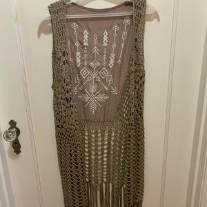 Boho crochet vest